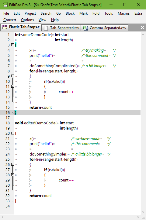 editpad lite how to create margins